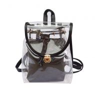 YASSUN Womens Clear Fashion Backpack,Stylish Clear Jelly Backpack(Black)