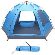 YATON Waterproof Windproof Camping Tent for 3-4 Person, Instant Pop-Up Camping Tent, Family Tents for Camping, Easy Set up Small Lightweight Tents, Durable 190T Polyester Fabric, Durable