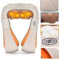 YAVOCOS U Shape Electrical 4D Kneading Shiatsu Back Leg Neck Shoulder Massager Body Infrared Heating Massager