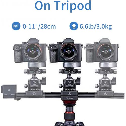  YC Onion Camera Slider Motorized 12in/30cm APP Bluetooth Control Used with Ronin-s rs2 or Zhiyun stabilizer Achieve 3-4 or 5 Axis Video Slider Dolly Track Motion Rail Made of Alumi