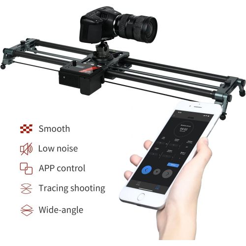  YC Onion Motorized Camera Slider 80cm/31 APP Control Carbon Fiber Loads up to 20kg/ 44.09Lb horizontals Motor Time Lapse Video Camera DSLR Video Movie Photography Camcorder Stabili