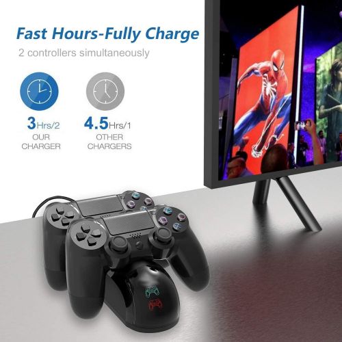  [아마존베스트]YCCSKY PS4 Controller Charger,Playstation 4 Controller Charger Charging Station Stand for Sony Playstation4 / PS4 / PS4 Slim / PS4 Pro Controller-Black