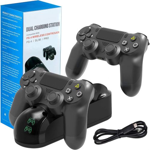  [아마존베스트]YCCSKY PS4 Controller Charger,Playstation 4 Controller Charger Charging Station Stand for Sony Playstation4 / PS4 / PS4 Slim / PS4 Pro Controller-Black