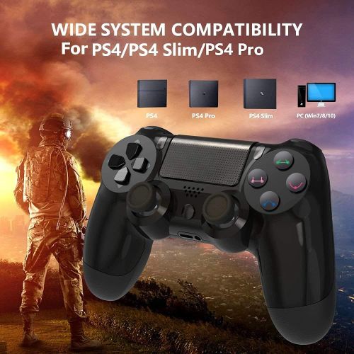  [아마존베스트]YCCSKY PS4 Controller, Playstation 4 Controller, Wireless Controller for Playstation 4 with Dual Vibration Game Joystick (Black)