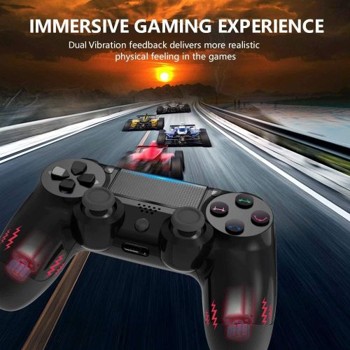  [아마존베스트]YCCSKY PS4 Controller, Playstation 4 Controller, Wireless Controller for Playstation 4 with Dual Vibration Game Joystick (Black)