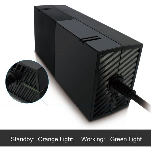  [아마존 핫딜] YCCTEAM Xbox One Power Supply Brick, [Newest Updated Version] AC Adapter Cord Replacement Charger for Xbox One with Cable 100-240V Auto Voltage, Black