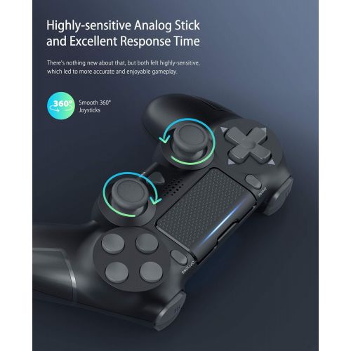  [아마존베스트]YCCTEAM Wireless Game Controller with Built-in 1000mAh Rechargeable Battery, Gyro and Speaker