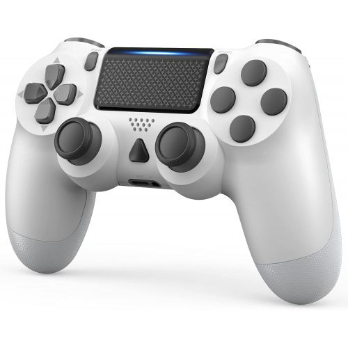  [아마존베스트]YCCTEAM Wireless Game Controller Compatible with PS4 Console/iOS 13 /Android 10 /MAC/PC (White)