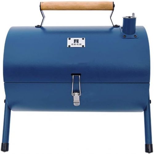  YCDJCS Charcoal Grill Household Portable Lightweight Thickened Barbecue Grill Indoor Outdoor Small Charcoal Stove for Cooking Camping Hiking Picnics Camping Grills (Color : Blue, S