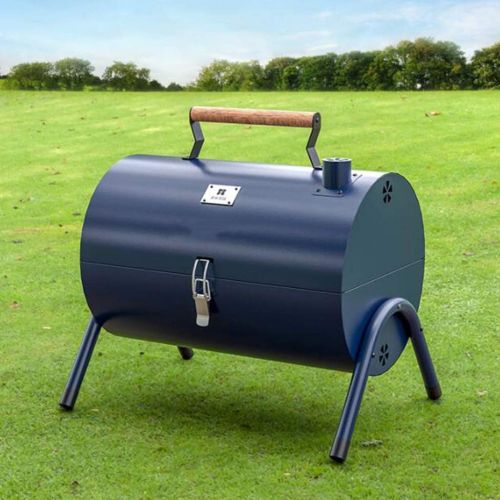 YCDJCS Charcoal Grill Household Portable Lightweight Thickened Barbecue Grill Indoor Outdoor Small Charcoal Stove for Cooking Camping Hiking Picnics Camping Grills (Color : Blue, S
