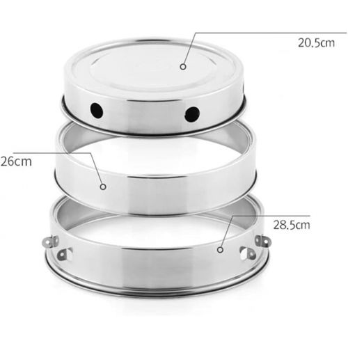  YCDJCS Stainless Steel Charcoal BBQ Grill Mini BBQ Grill Folding Barbecue Stove Portable Round Barbecue Stove for Outdoor Picnic Camping Hiking Patio Camping Grills (Color : Silver