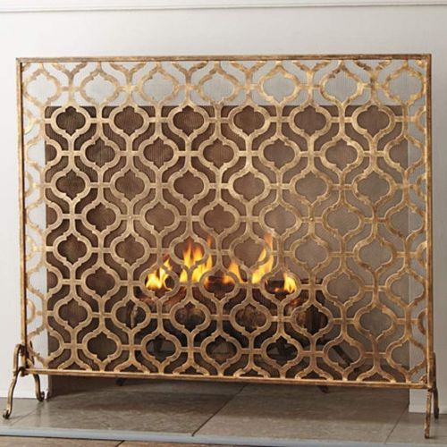  YCDJCS Spark Guard Fire Screen Protector Fireplace Fender Fire Guard Free Standing Fireplace Spark Screen Iron Fire Panel Mesh Safety Fire Place Guard For Wood And Coal Firing Stoves Gril