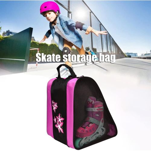  YCRRVAE Roller skating bag, breathable unisex, carrying bag, adjustable shoulder strap, storage bag, skates or inline roller accessories