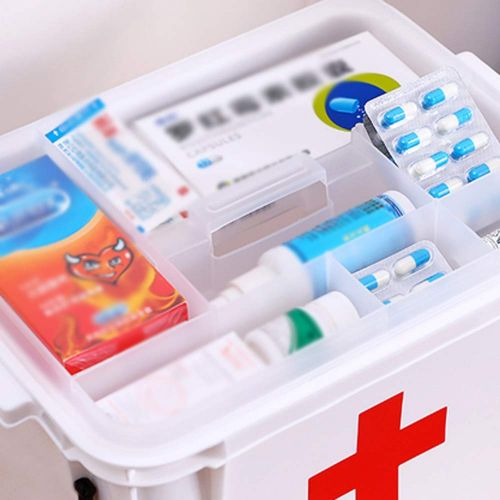  YD-Shop YD Medical box-PP plastic, thick environmental protection, anti-fall and durable, light and easy to take, household medical kits, childrens medicine kits, medical supplies, medical