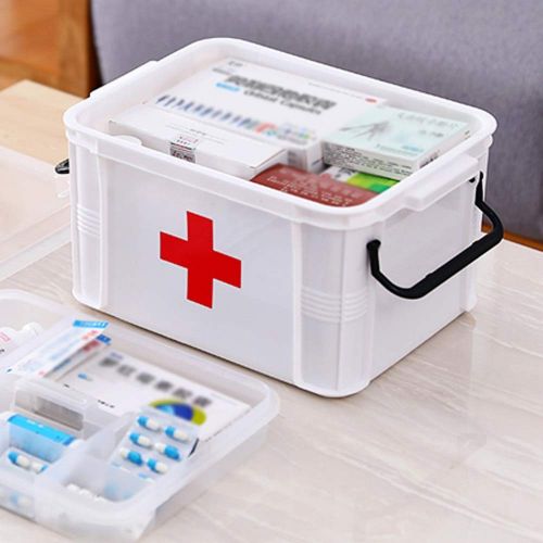  YD-Shop YD Medical box-PP plastic, thick environmental protection, anti-fall and durable, light and easy to take, household medical kits, childrens medicine kits, medical supplies, medical