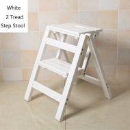 YD-Step stool Wooden Folding Stepladder Wood Folding Step Stool Adults & Kids Kitchen Ladders Small Foot Stools Portable Shoe Bench/Flower Rack /&