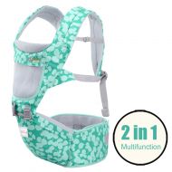 YDD Baby Hip Seat Carrier Waist Stool  Safety Certified Back Pain Relief Soft Carrier (Ergonomic M Position), Child Infant Toddler Hiking and Traveling,2~Green