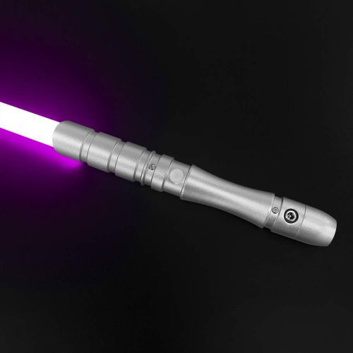  YDD LED Light Saber Force FX Lightsaber with Sound and Light, Metal Hilt, Star Wars Toy for Kids (Silver Hilt Iceblue Blade)