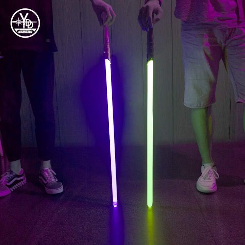  YDD LED Light Saber Force FX Lightsaber with Sound and Light, Metal Hilt, Star Wars Toy for Kids (Silver Hilt Iceblue Blade)