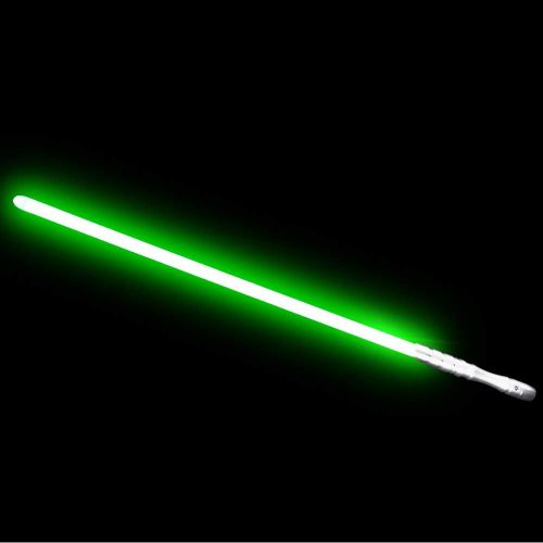  YDD Star Wars Jedi Sith LED Light Saber, Force FX Heavy Dueling, Rechargeable Lightsaber, Loud Sound High Light with FOC, Metal Hilt, Blaster, Christmas Toy Gift (Silver Hilt Green