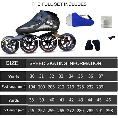  YDHNB 4 Wheels Inline Skates Professional Carbon Fiber High Performance Speed Roller Skates for Beginners Great Ideal Roller Skates for Boys and Girls