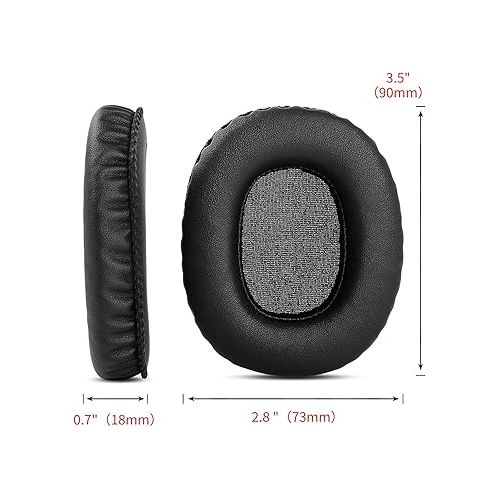  Replacement Earpads Ear Pads Cushions Compatible with Marshall Monitor Over-Ear Stereo Headphones (Black)