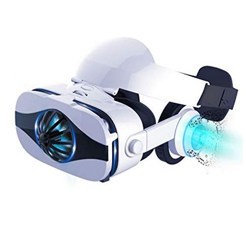  YDZSBYJ VR Headsets Audiovisual VR Glasses, 3D Virtual Reality Panorama TheaterGame, Headwear, 4.0-6.3 Inch Smartphone, AppleMilletVIVOHuaweiGioneeOppo, White (Color : White)