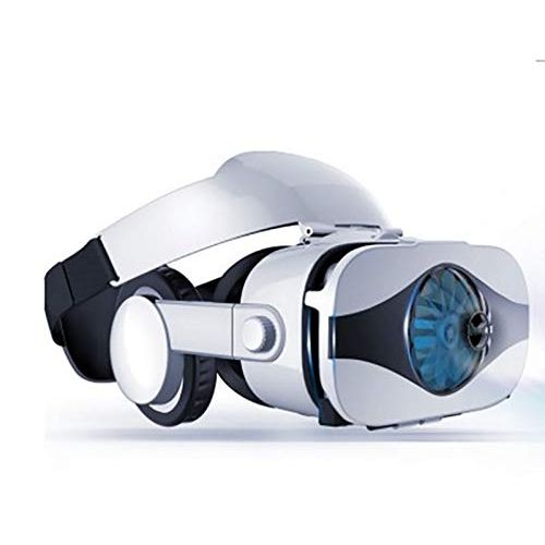  YDZSBYJ VR Headsets Audiovisual VR Glasses, 3D Virtual Reality Panorama TheaterGame, Headwear, 4.0-6.3 Inch Smartphone, AppleMilletVIVOHuaweiGioneeOppo, White (Color : White)