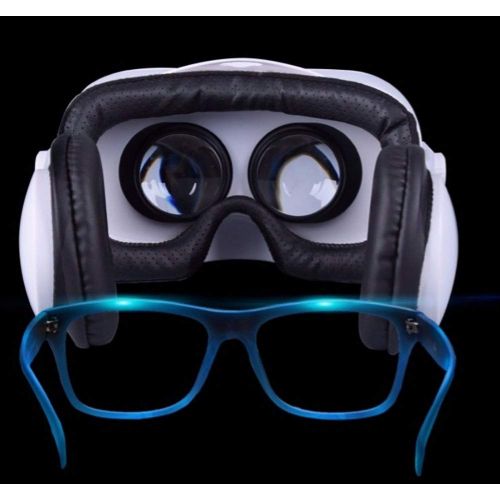  YDZSBYJ VR Headsets Audiovisual VR Glasses, 3D Virtual Reality Panorama TheaterGame, Headwear, 4.0-6.3 Inch Smartphone, AppleMilletVIVOHuaweiGioneeOppo, White (Color : White)