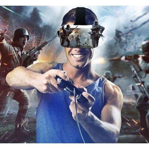  YDZSBYJ VR Headsets VR Glasses, 3D Virtual Reality AR Stereo GameMovie, Suitable for 4.7~6 Inches Smart Phone, Head-Mounted, White (Color : White)