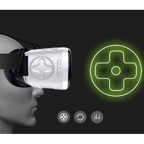  YDZSBYJ VR Headsets VR Glasses, WiFi Smart 3D Virtual Reality Mobile CinemaVideoGame, Breathable Head-Mounted Glasses, Black (Color : Black)