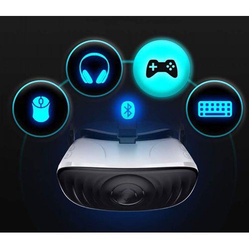  YDZSBYJ VR Headsets VR Glasses, WiFi Smart 3D Virtual Reality Mobile CinemaVideoGame, Breathable Head-Mounted Glasses, Black (Color : Black)