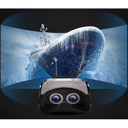  YDZSBYJ VR Headsets VR Glasses, WiFi HD 2D3D Virtual Reality Mobile CinemaVideo Glasses, Gyro, Head-Mounted, Bluetooth Interface, Gray (Color : Gray)