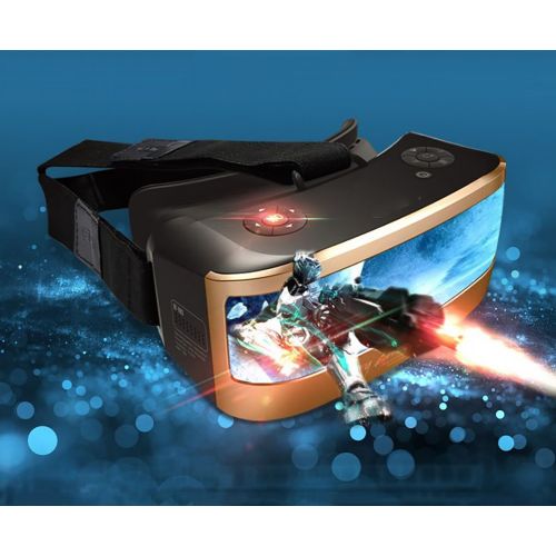  YDZSBYJ VR Headsets VR Glasses, Smart WiFi Connection, 3D 360 Degree Virtual Reality Glasses Mobile CinemaVideo, Head-Mounted, Gyro, Gold (Color : Gold)