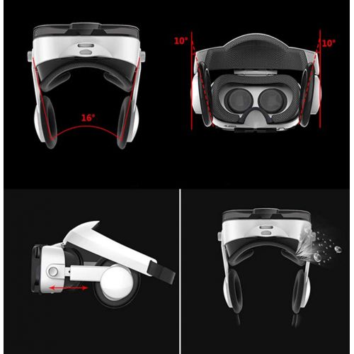  YDZSBYJ VR Headsets VR Glasses, 3D Virtual Reality Panorama TheaterGame, Headwear, Android iOS Mobile Phone Universal, Black (Color : Black)