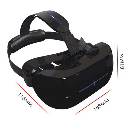  YDZSBYJ VR Headsets Smart VR Glasses, 3D WiFi/Bluetooth Head-Mounted Virtual Reality Glasses, 4000mAh Battery (Color : Black)