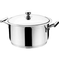 Stainless Steel Stockpot Stew Pot Casserole Soup Pot with Heat-Resistant Double Handle,Mirror Polished Stockpot 13.4 Quart with Lid,Professional Home Chef Grade Clad Pot for Induction Stovetop