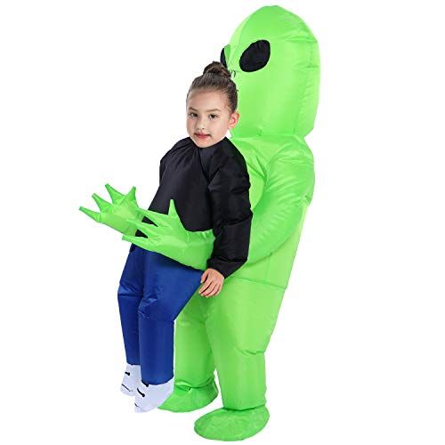  할로윈 용품YEAHBEER Inflatable Alien Rider Costume Halloween Costume for Adults and Kids Inflatable Costumes Cosplay Party Dress Up (Child Alien Rider)