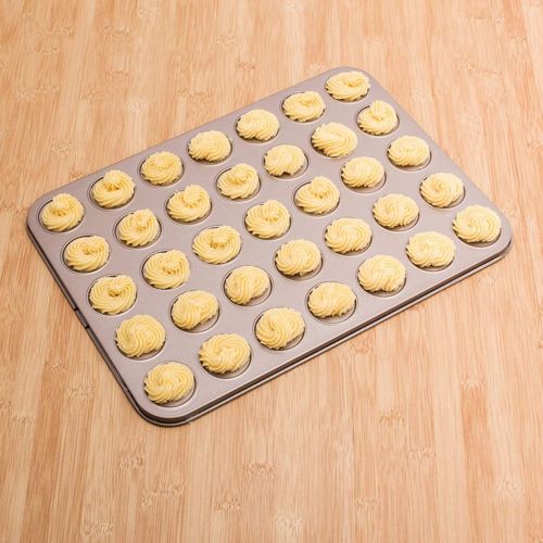  YECHUI Baking Tools Macaron Cake Biscuit Mold Cookies Carbon Steel Multi-function Bakeware Oven Accessories Champagne Gold 28/30/35 (Size : 35)