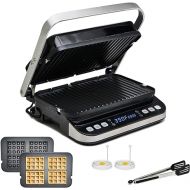 Yedi Total Package 6-in-1 Digital Indoor Grill, Waffle Maker, Panini Press, Griddle, with Deluxe Accessory Kit