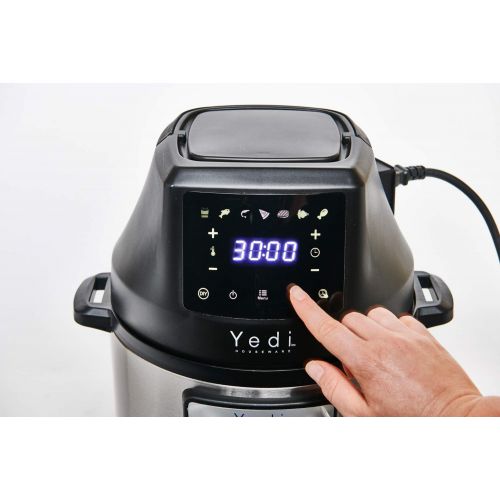  [아마존베스트]YEDI HOUSEWARE Yedi Capital Air Fryer Lid and Dehydrator, 7 Presets, DIY Function, and Delay Start Function