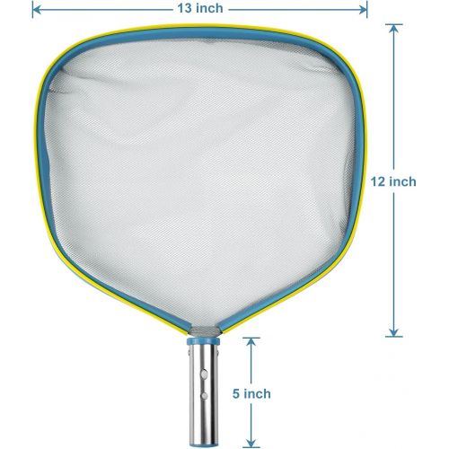  YEECHUN Swimming Pool Skimmer Net, Professional 13 Swimming Pool Leaf Skimmer Net with Strong Reinforced Aluminum Frame Handle, Pool Skimmer Net for Cleaning Surface of Swimming Po