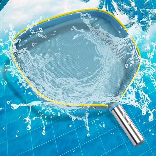  YEECHUN Swimming Pool Skimmer Net, Professional 13 Swimming Pool Leaf Skimmer Net with Strong Reinforced Aluminum Frame Handle, Pool Skimmer Net for Cleaning Surface of Swimming Po