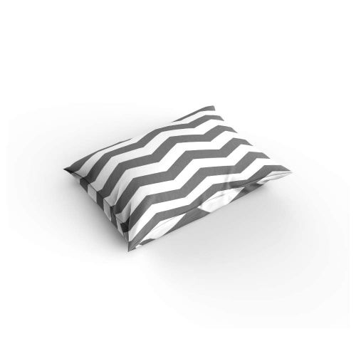 YEHO Art Gallery , Grey and White Chevron Zigzag Wave Pattern Cute 3 Piece Duvet Cover Sets for Boys Girls, Cute Decorative Bedding Set Include 1 Comforter Cover with 2 Pillow Case