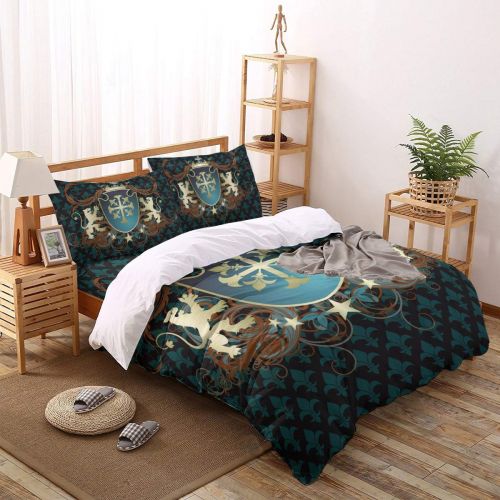  YEHO Art Gallery Luxury 4 Piece Duvet Cover Set Comfort Bedding Set,Colorful Parrot Birds Animal Pattern Bed Sheet Set for Girls Boys,Include 1 Duvet Cover 1 Bed Sheet 2 Pillow Cas