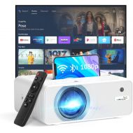 YEHUA WiFi Projector, 4K HD Outdoor Projector Mini Projector with Remote, 1080P & 200 Screen Supported, Movie Home Theater for TV Stick, Video Games, PS4, HDMI, USB, AUX, AV, Lapto