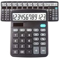 10 Pack Calculators Large Display for Desk, Big Button Basic 12 Digit Desktop Office Calculator(Black) Solar Calculator and AA Battery (Included)