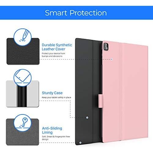  [아마존베스트]YEKBEE iPad 10.2 8th 7th Generation Case with Keyboard, 7 Color Backlit Detachable Wireless Keyboard, Pencil Holder Folio Cover for iPad 10.2 inch 2019/2020, iPad Air 3, iPad 10.2 Keyboar