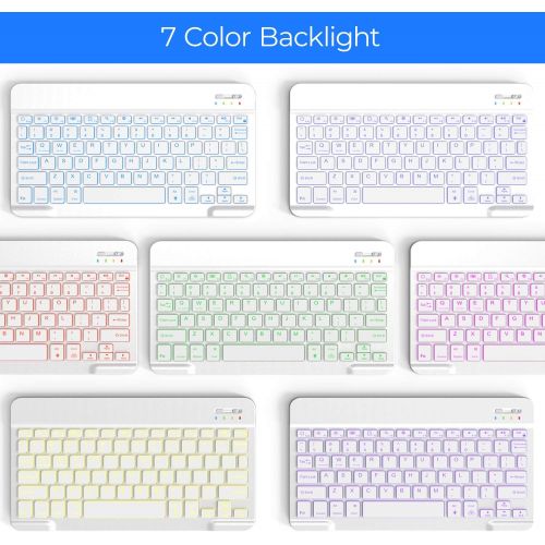  [아마존베스트]YEKBEE iPad 8th Generation Case with Keyboard, Compatible with iPad 10.2, iPad Air 3, iPad Pro 10.5 - Backlit, Wireless, Smart Keyboard Folio for Apple iPad - iPad 7th Generation Keyboard