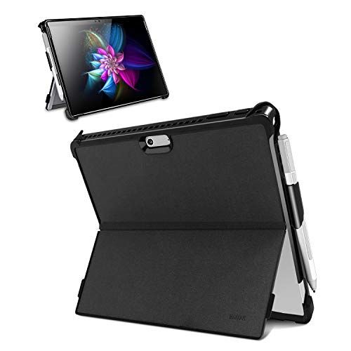  YENOCK Surface Pro Case, Microsoft Surface Pro 7/Pro 6/Pro 5/Pro 2017/Pro 4 Case, Shockproof Rugged Folio Stand Protective Cover with Kickstand Case+Pencil Holder, Compatible with